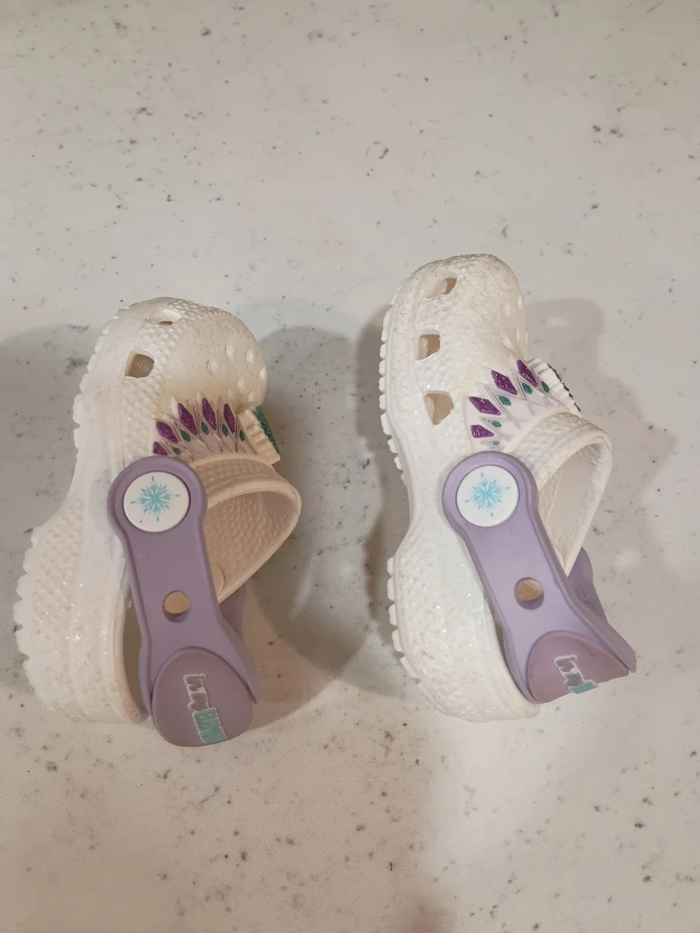 Toddler Crocs Classic Clog Disney Frozen II White & Purple Size 4